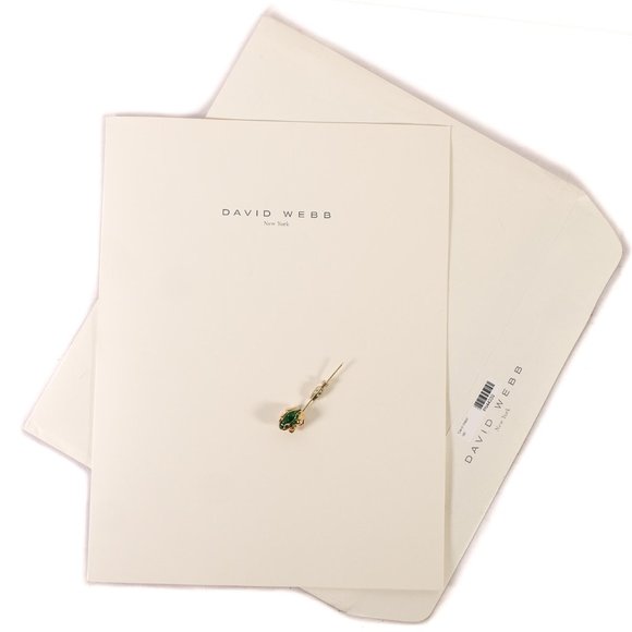 David Webb 18K YG Enamel Frog Stickpin w/ COA - Picture 8 of 9